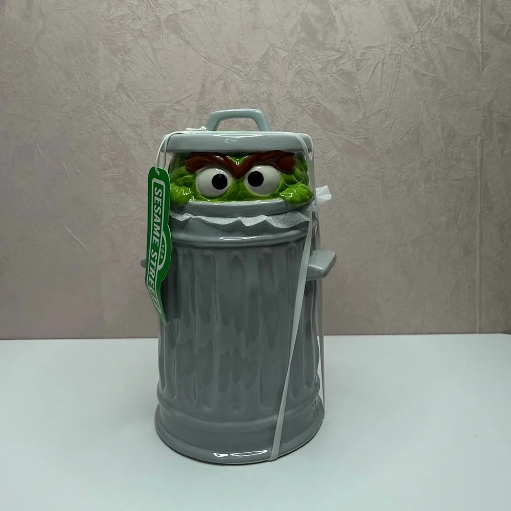 Sesame Street Gray and Green Cookie Jar - Picture 1 of 10